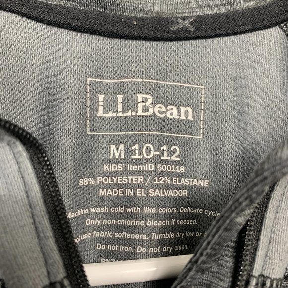 LL Bean 1/4 Zip Baselayer Gray Thin Jacket Sweater - Picture 5 of 6